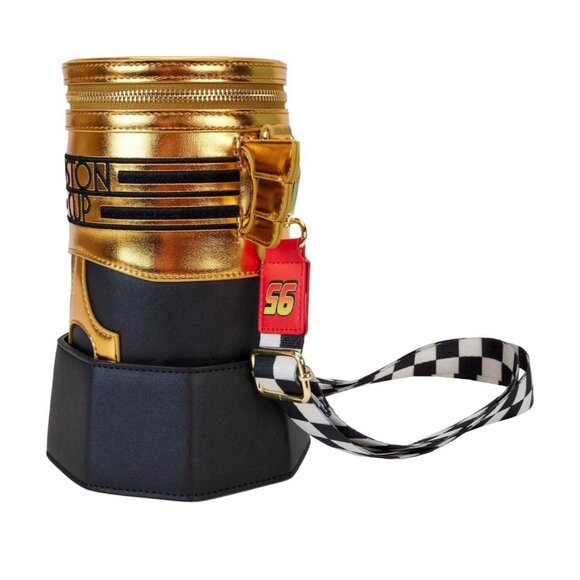 COPY - NWT Loungefly Cars Piston Cup Trophy Crossbody Bag Lightning McQueen SALE - Picture 5 of 11